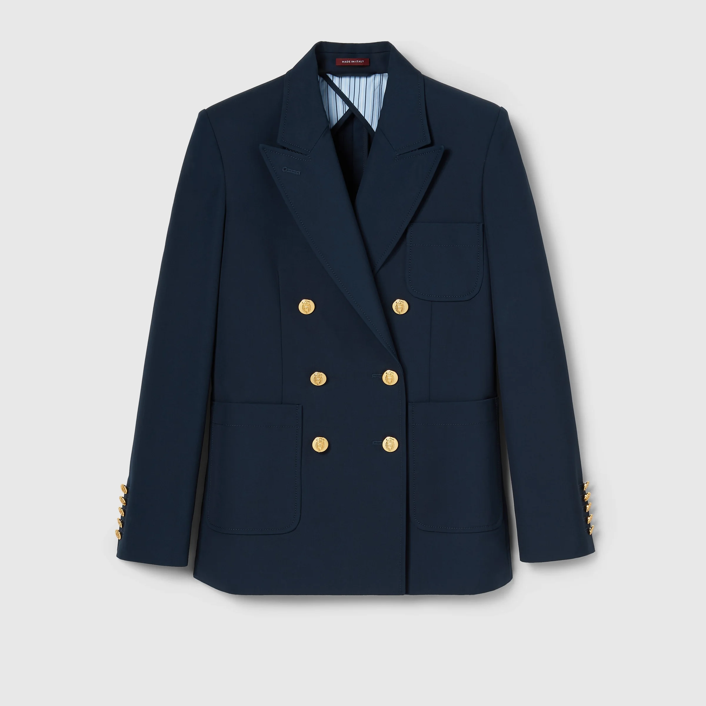 Double-breasted cotton jacket - 1
