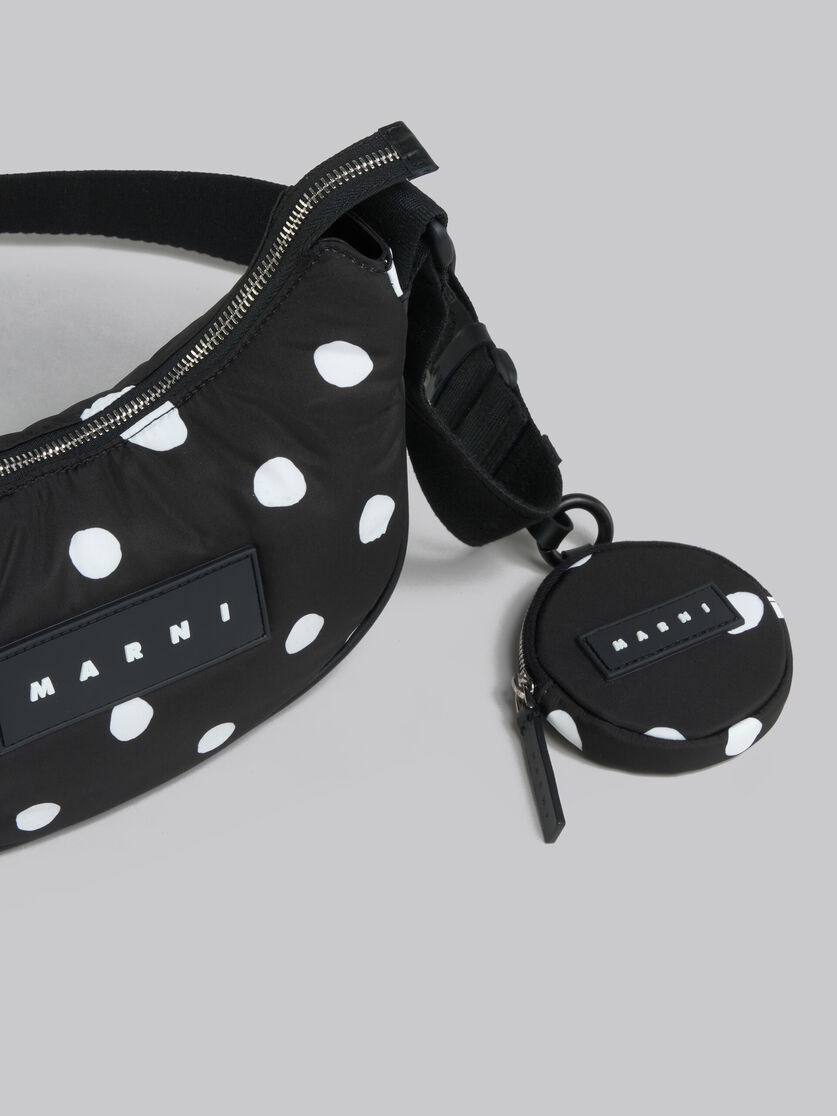 BLACK POLKA-DOT PUFF HOBO SMALL BAG - 5