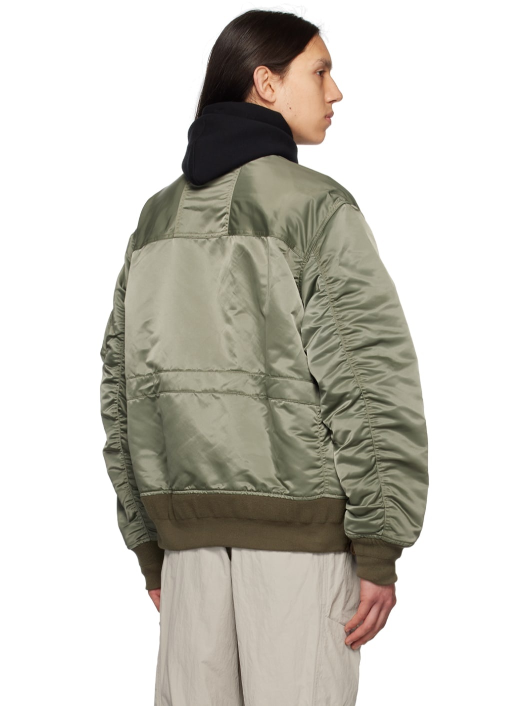 Khaki Padded Bomber Jacket - 3