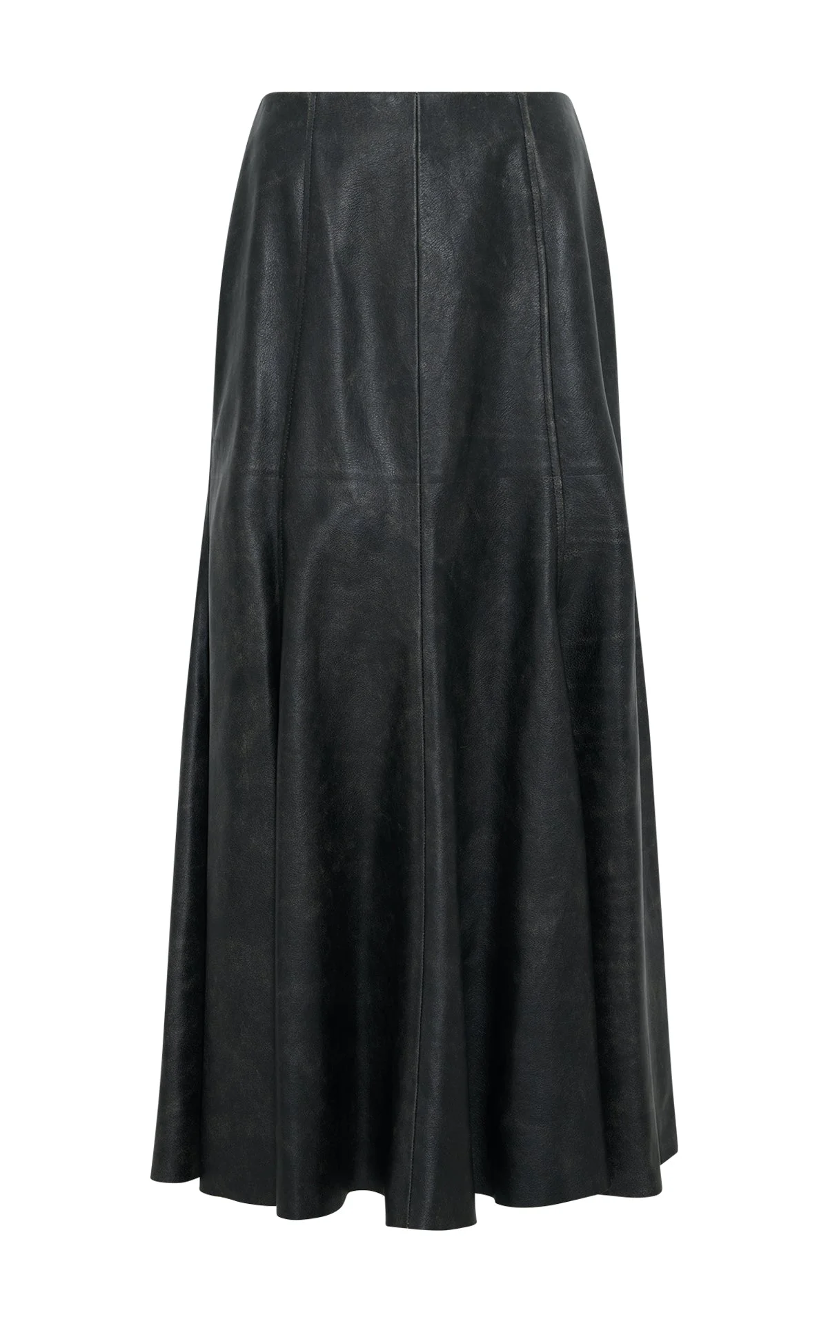Amy Skirt in Black Soft Leather - 1