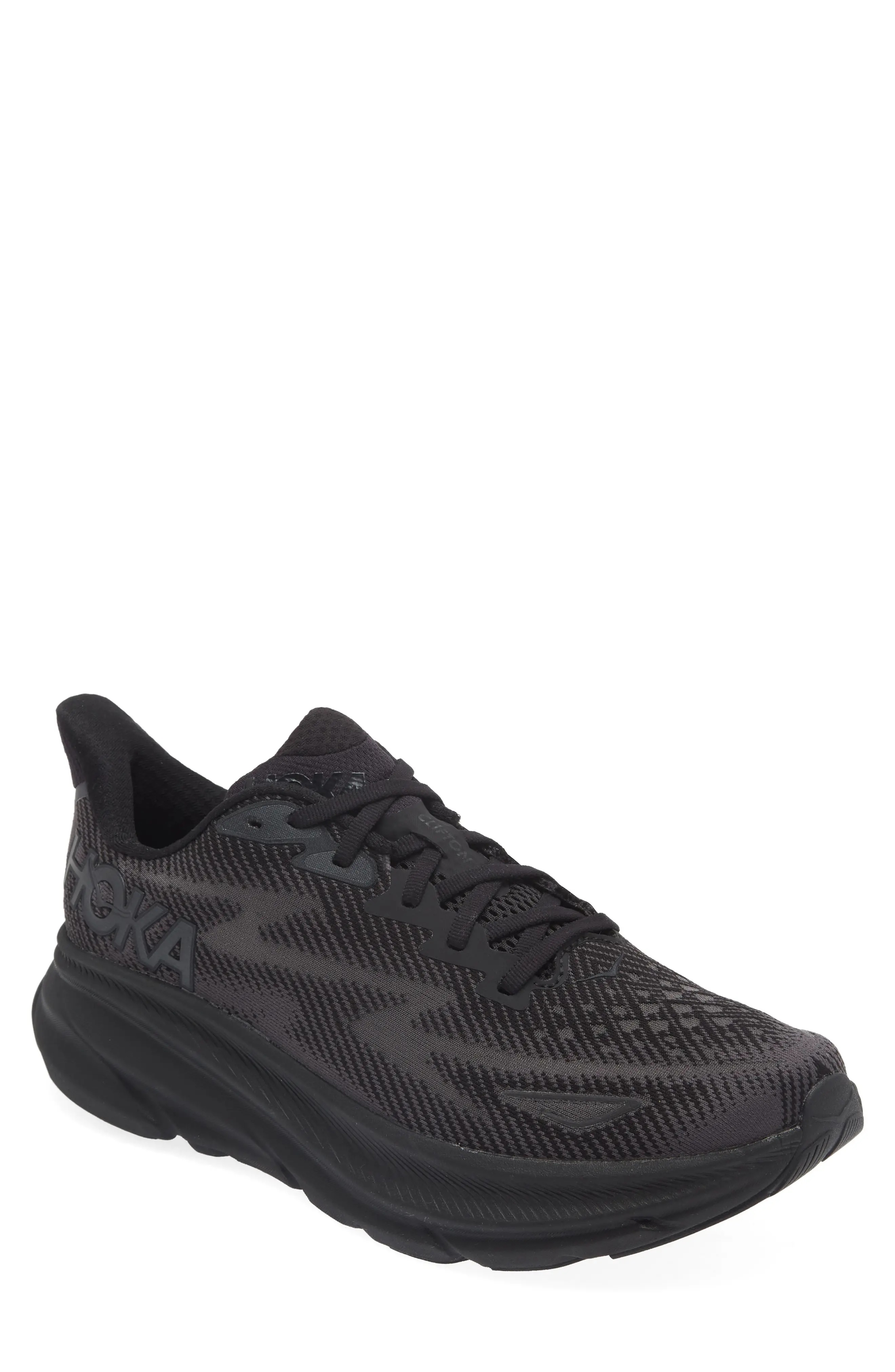 Clifton 9 Running Shoe in Black /Black - 1