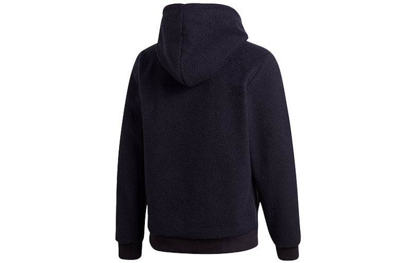 adidas Men's adidas Mh Wntr Bos H Embroidered Logo Solid Color Sports Fleece Black GC7298 outlook