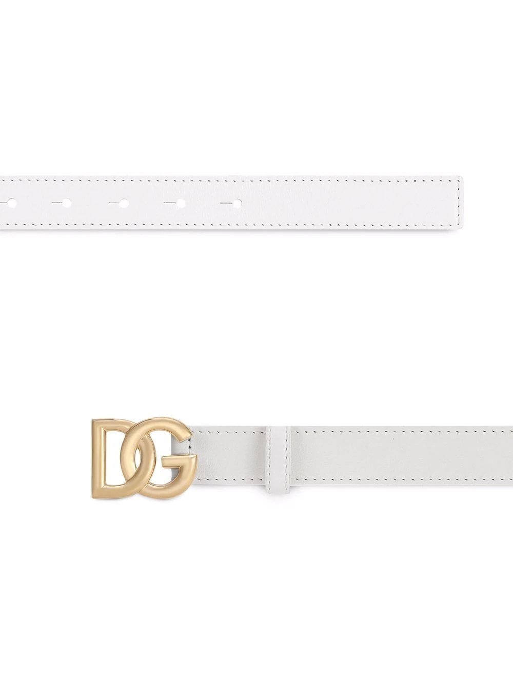 DG logo-buckle leather belt - 2