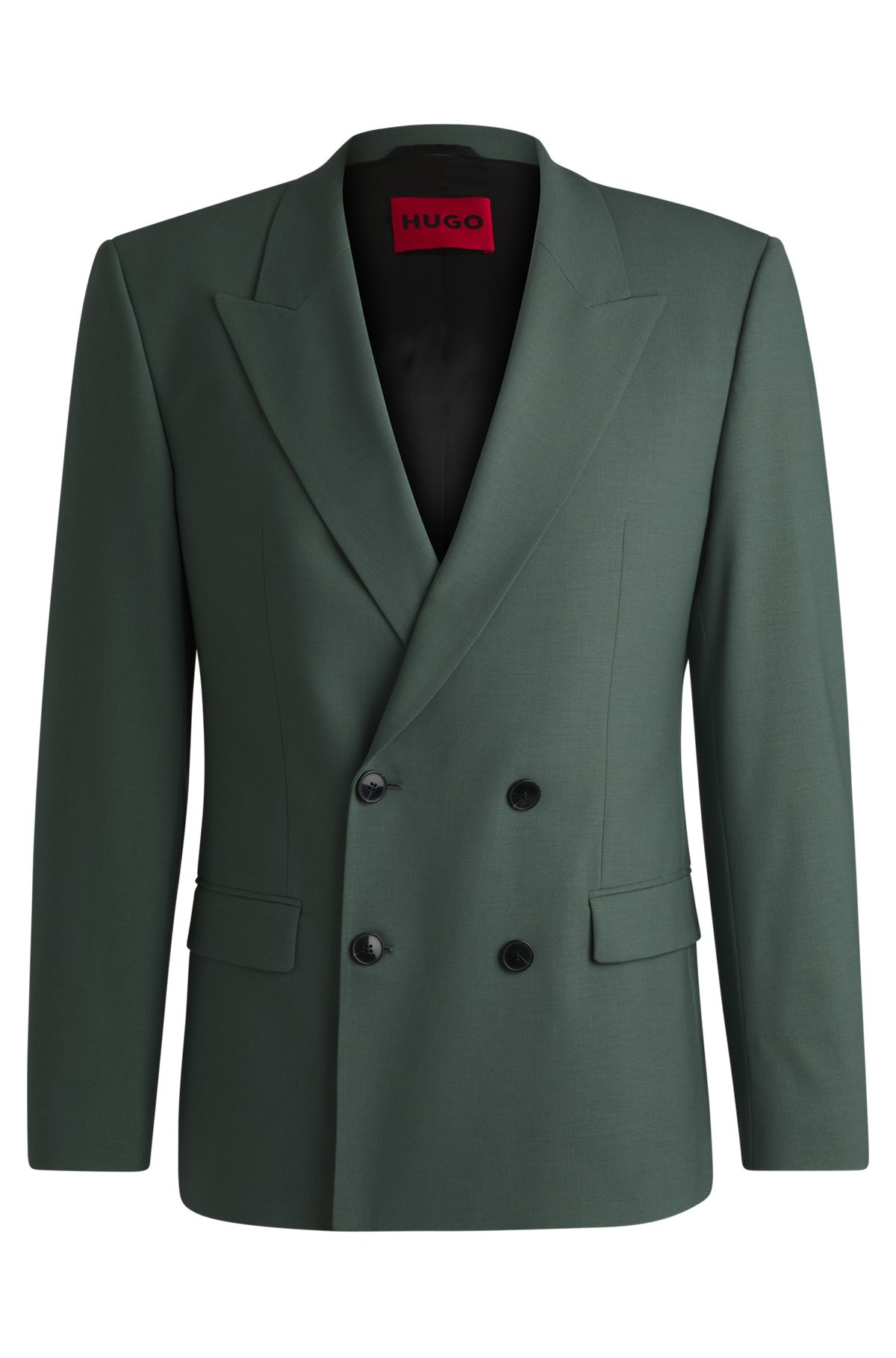 SLIM-FIT JACKET IN WOOL STRETCH POPLIN - 1