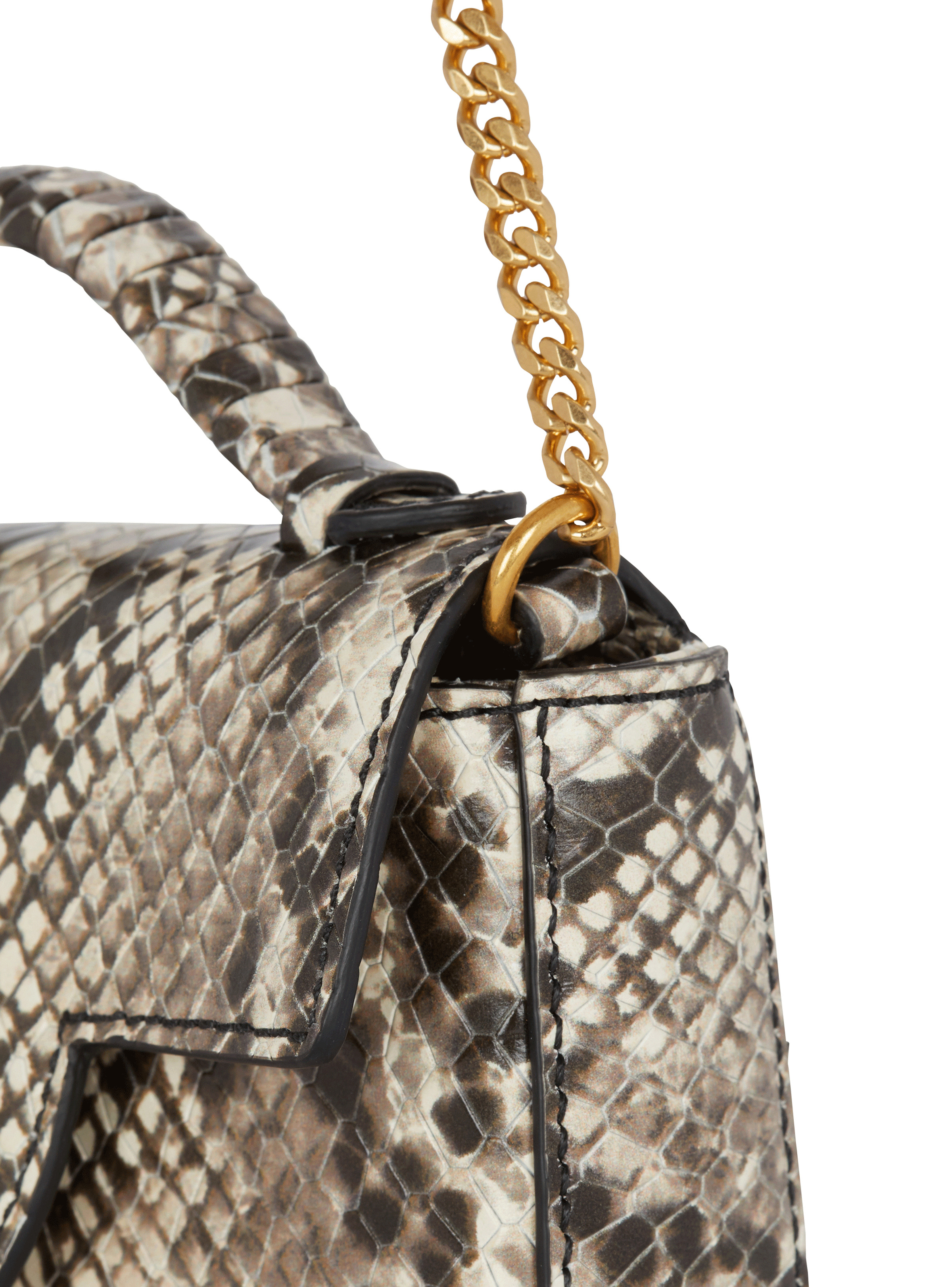 B-Buzz snakeskin-effect leather mini bag - 5