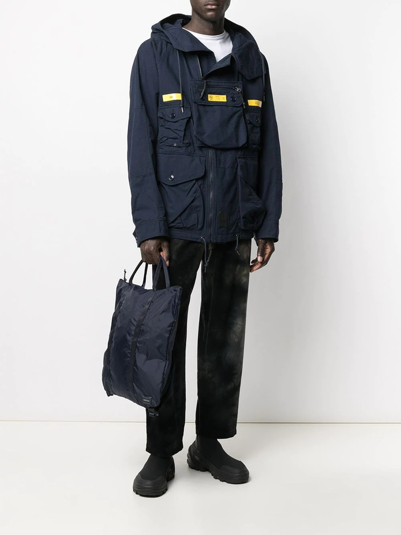 PORTER logo-patch zipped backpack outlook