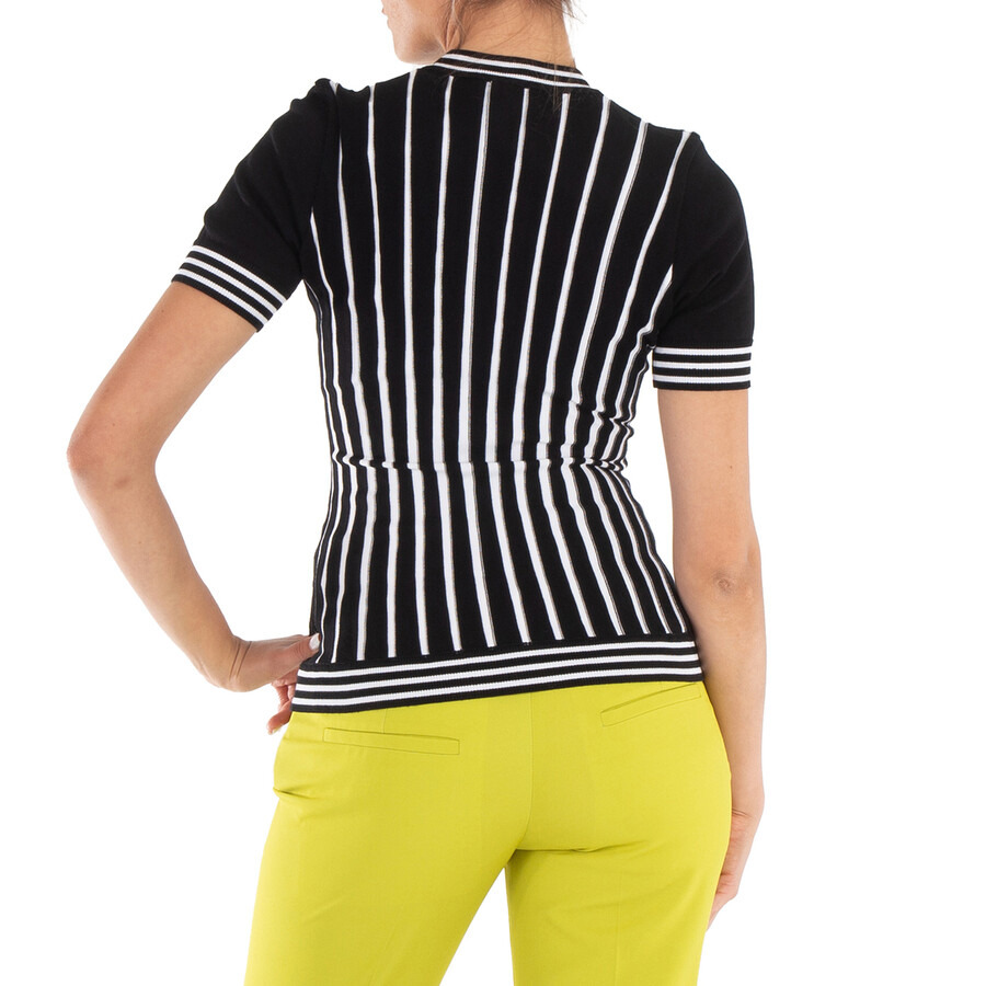 Philipp Plein Intarsia Stripes Short-Sleeve Pullover - 5