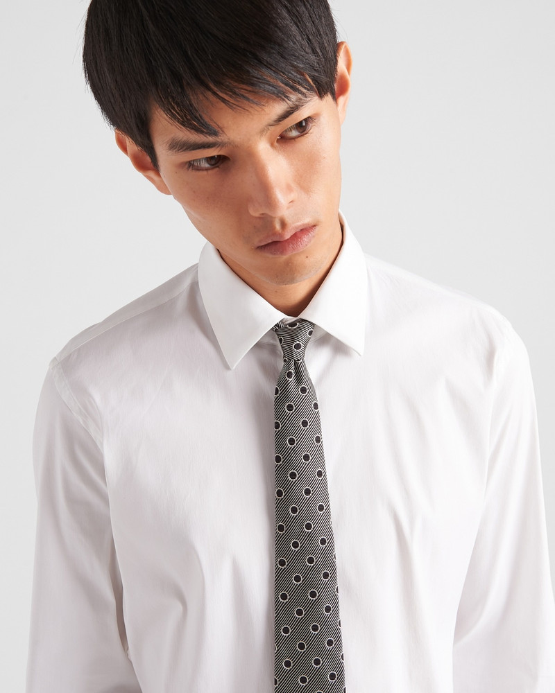 Prada Macro-print silk tie outlook