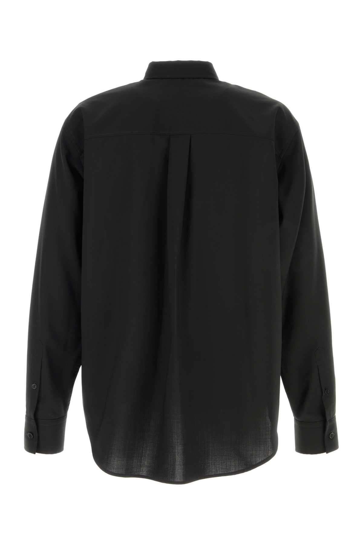 Fendi Men Black Wool Shirt - 2