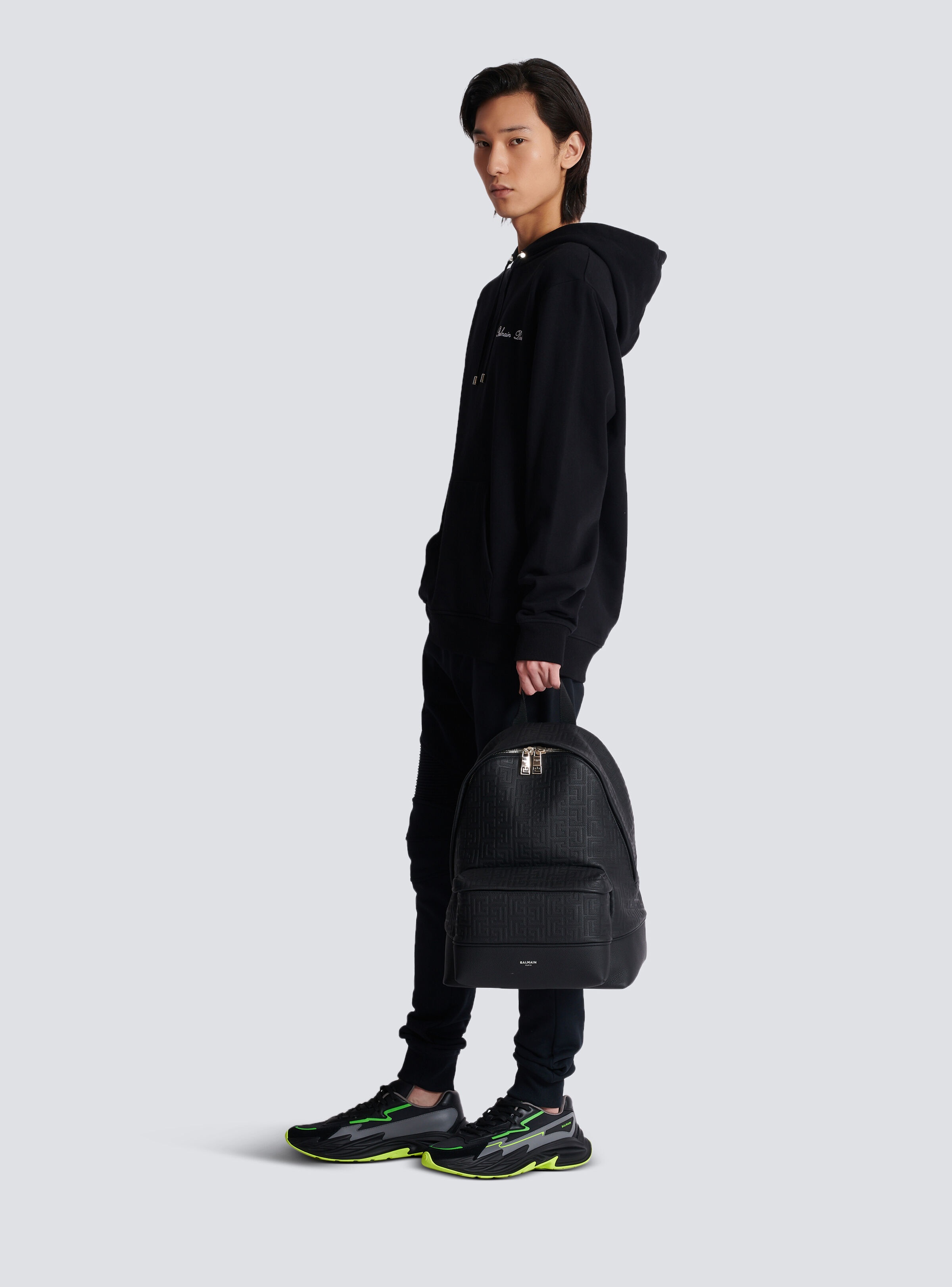 Grained leather backpack - 2