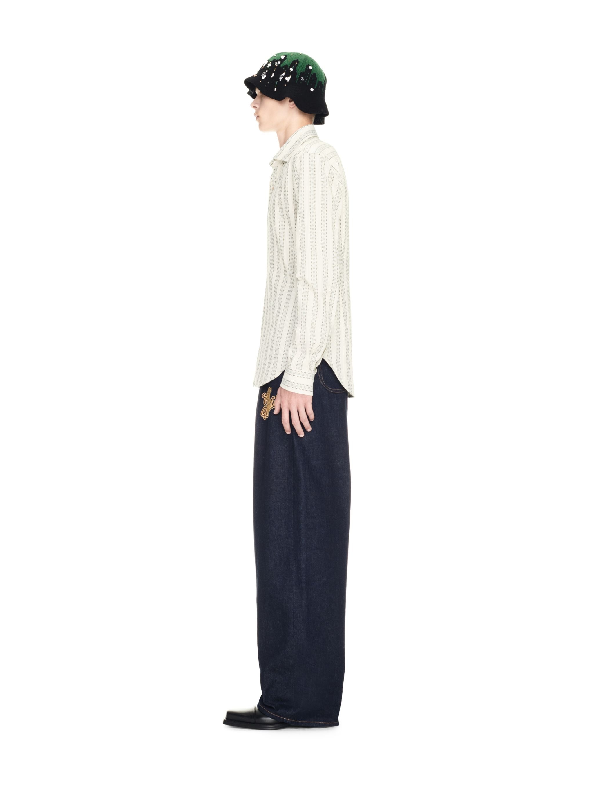 90s Logo Baggy Tapered Jeans - 3