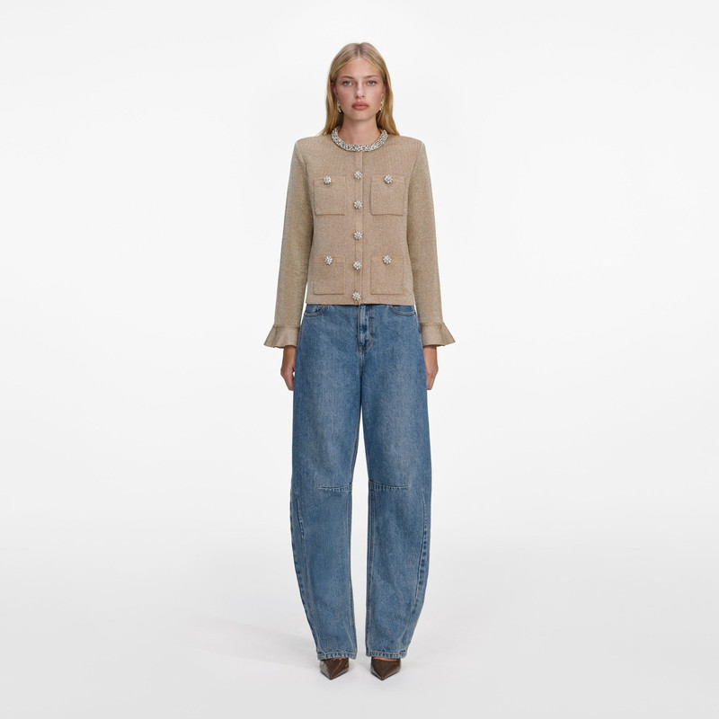 Gold Crystal Trim Cardigan 1