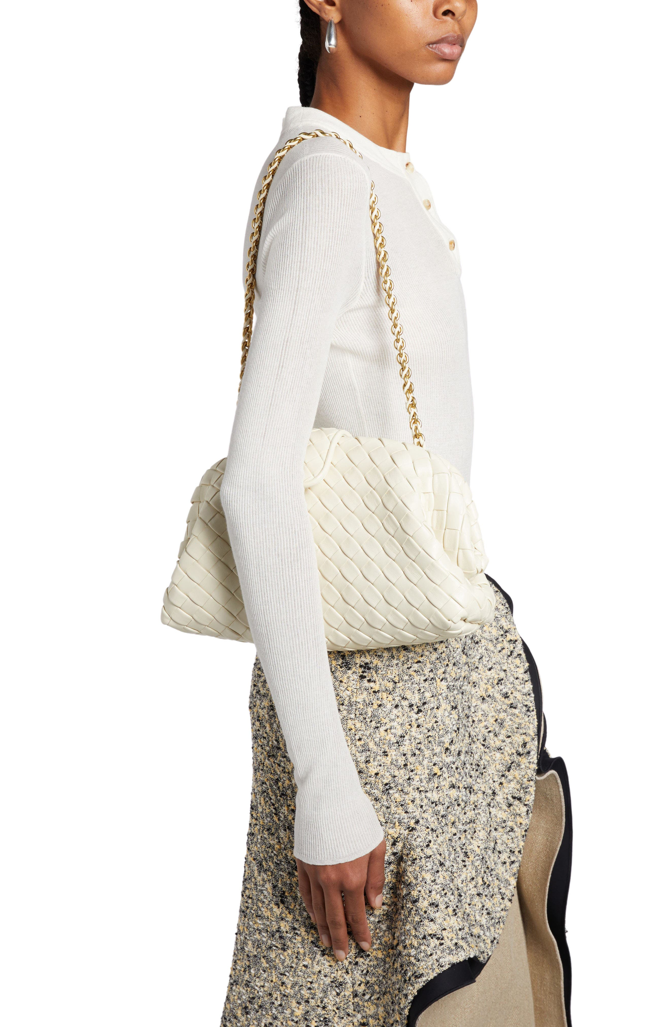 Bottega Veneta The Lauren 1980 Intrecciato Leather Clutch in String/M Brass at Nordstrom - 7