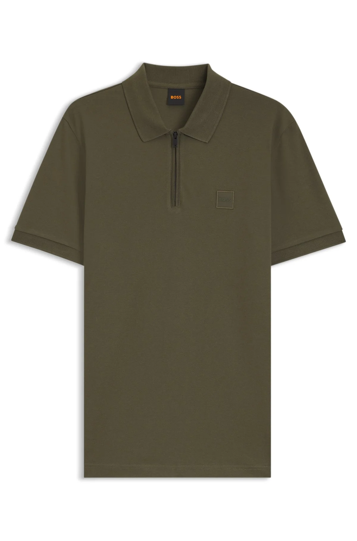 STRETCH-COTTON SLIM-FIT POLO SHIRT WITH LOGO PATCH - 1