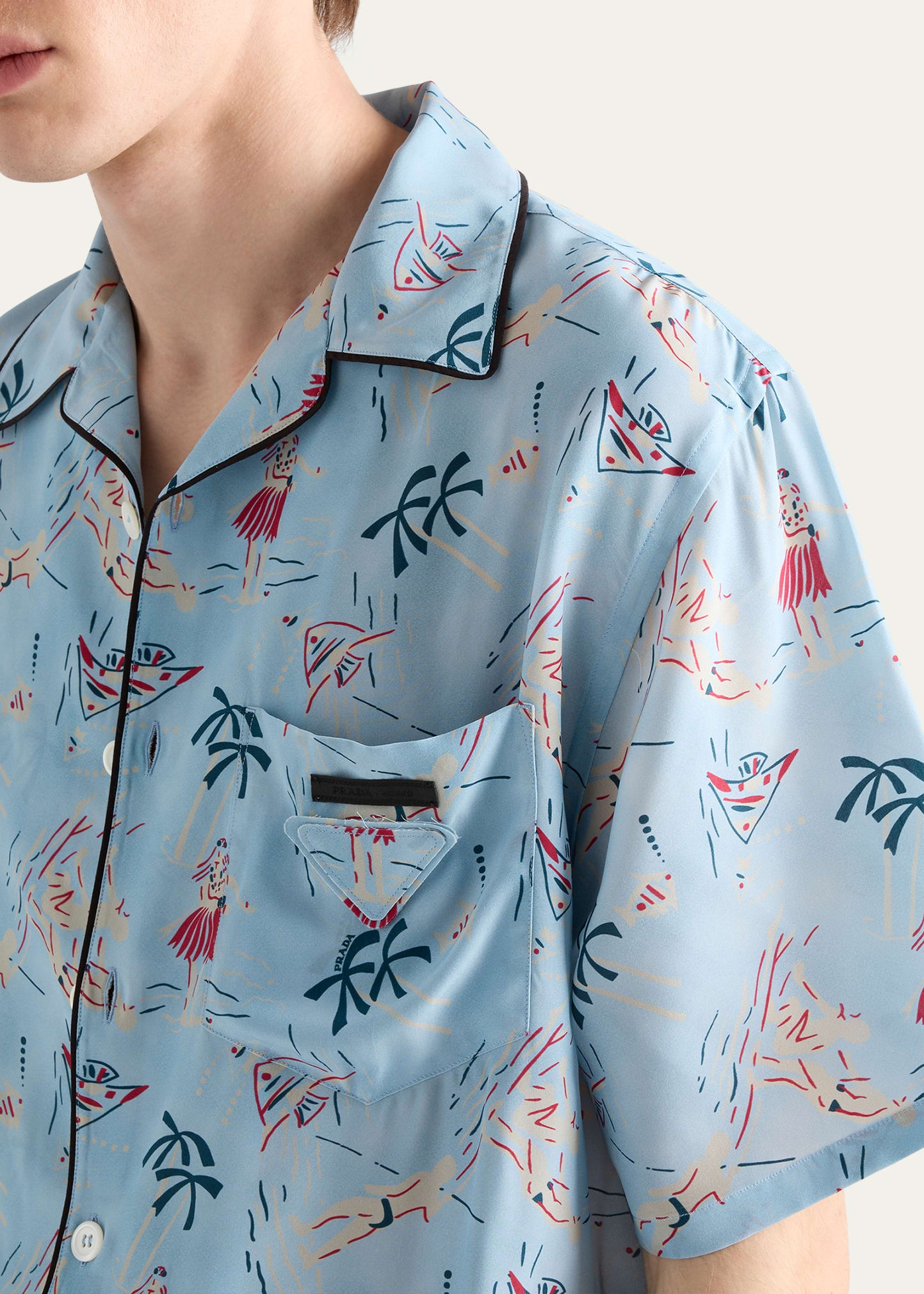 Men's Hawaiian-Print Short-Sleeve Shirt - 4