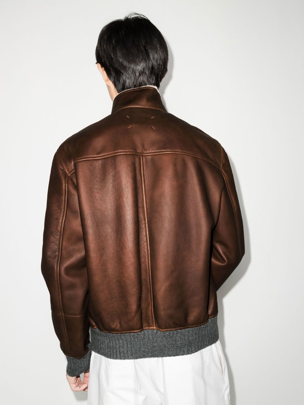 Nappa-Effect shearling bomber jacket - 3