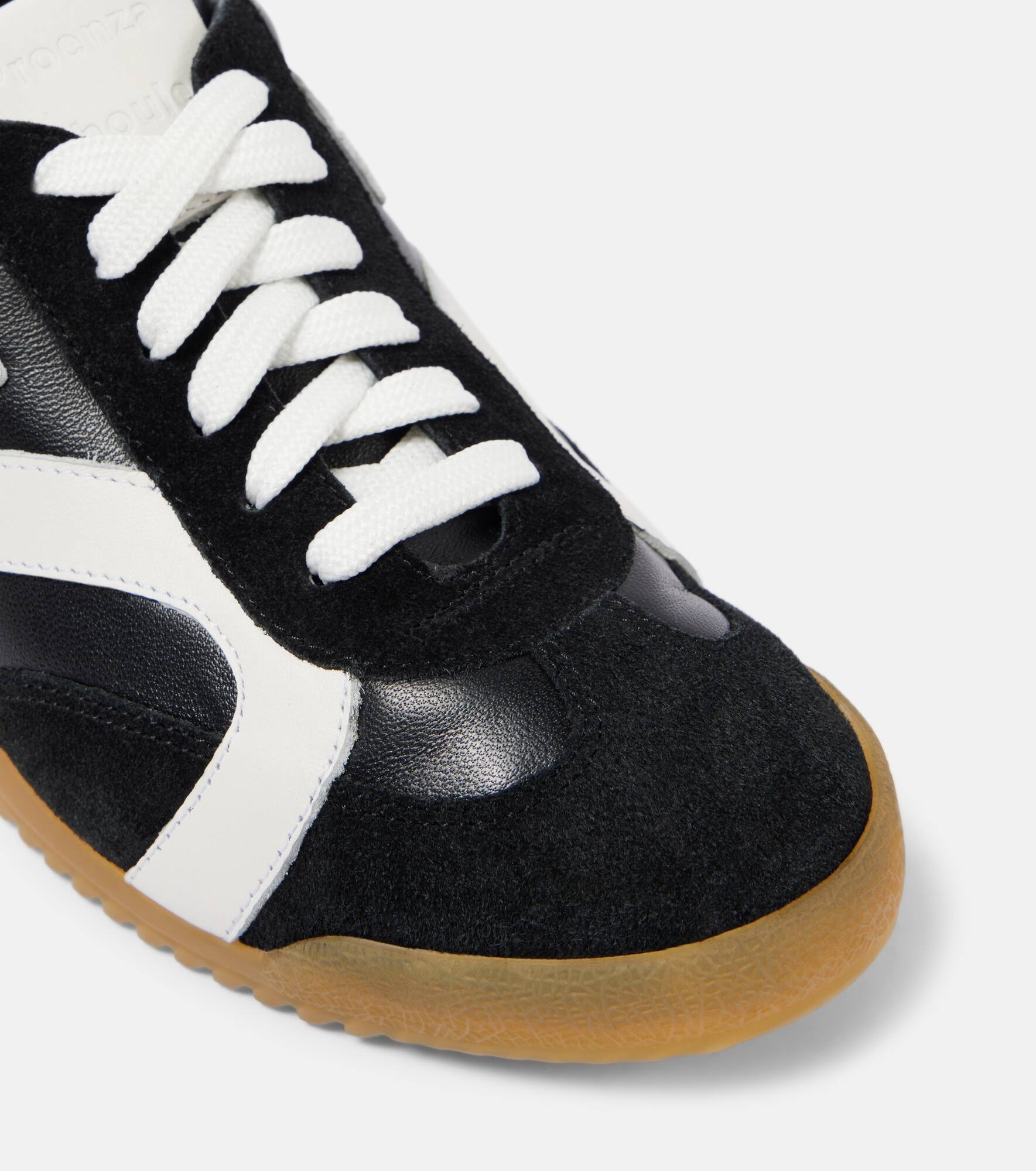 Track suede-trimmed leather sneakers - 5