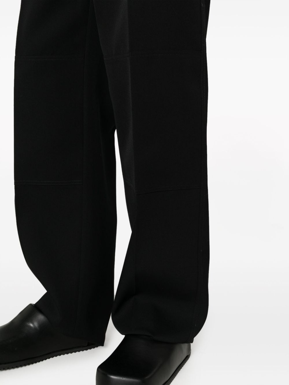 high-waist wool wide-leg trousers - 5