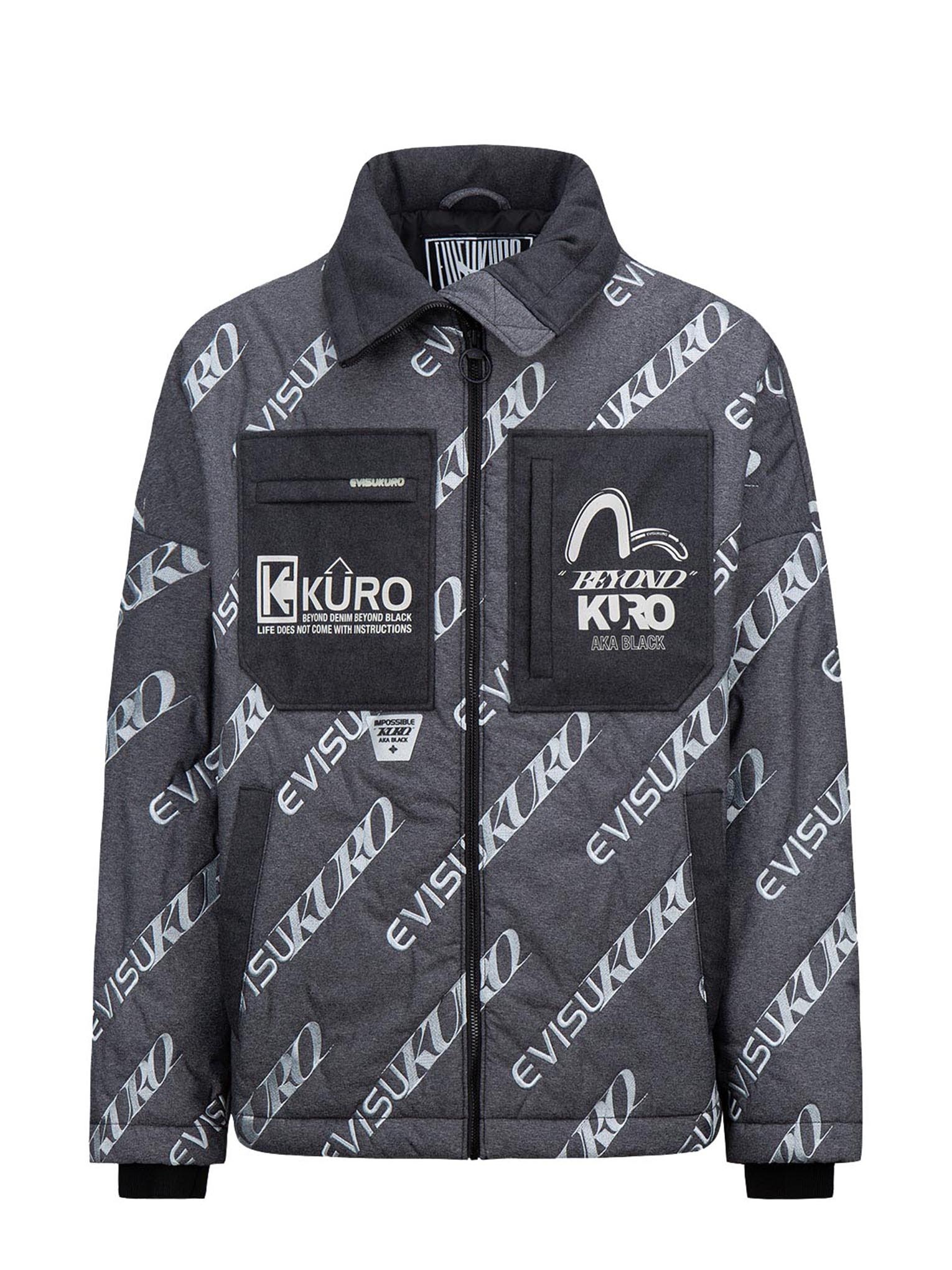 Allover Logo Embroidered Padded Jacket - 15