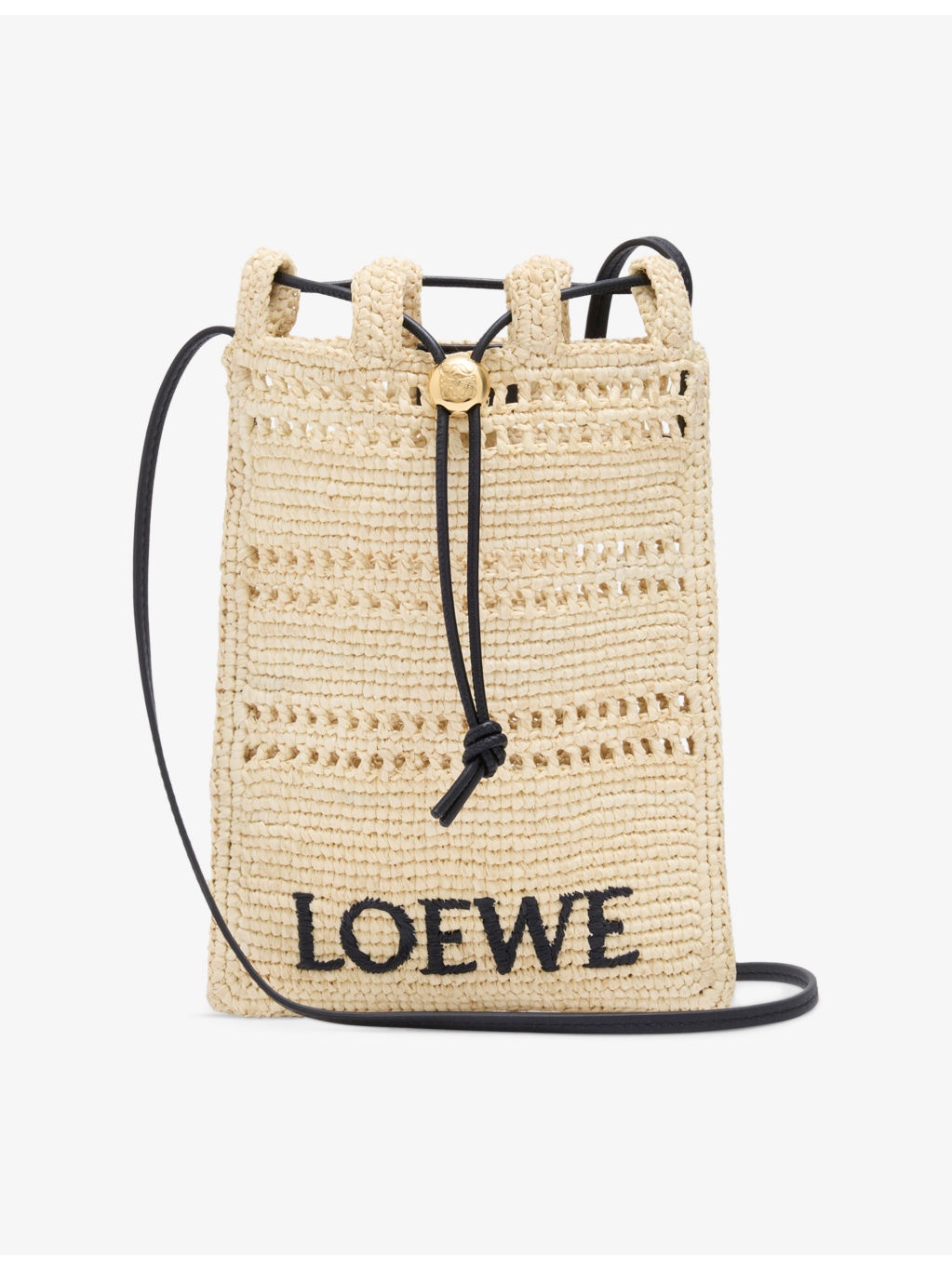 Loewe x Paula's Ibiza Drawstring Pocket Raffia Cross-Body Bag - 1