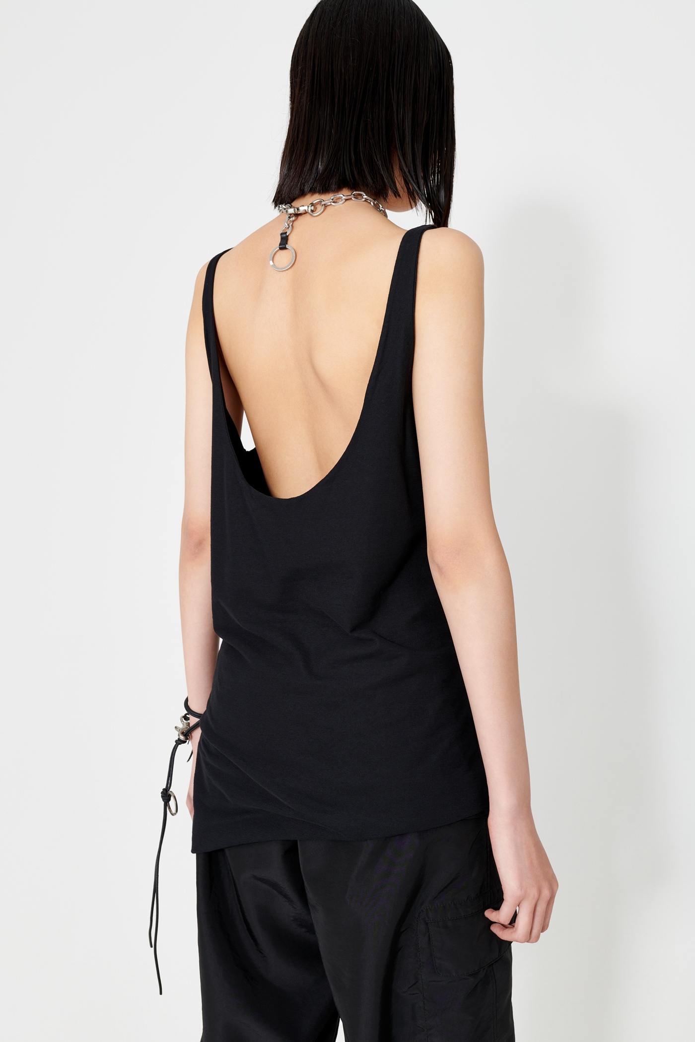 Tank Dress Black Dry Crepe - 6