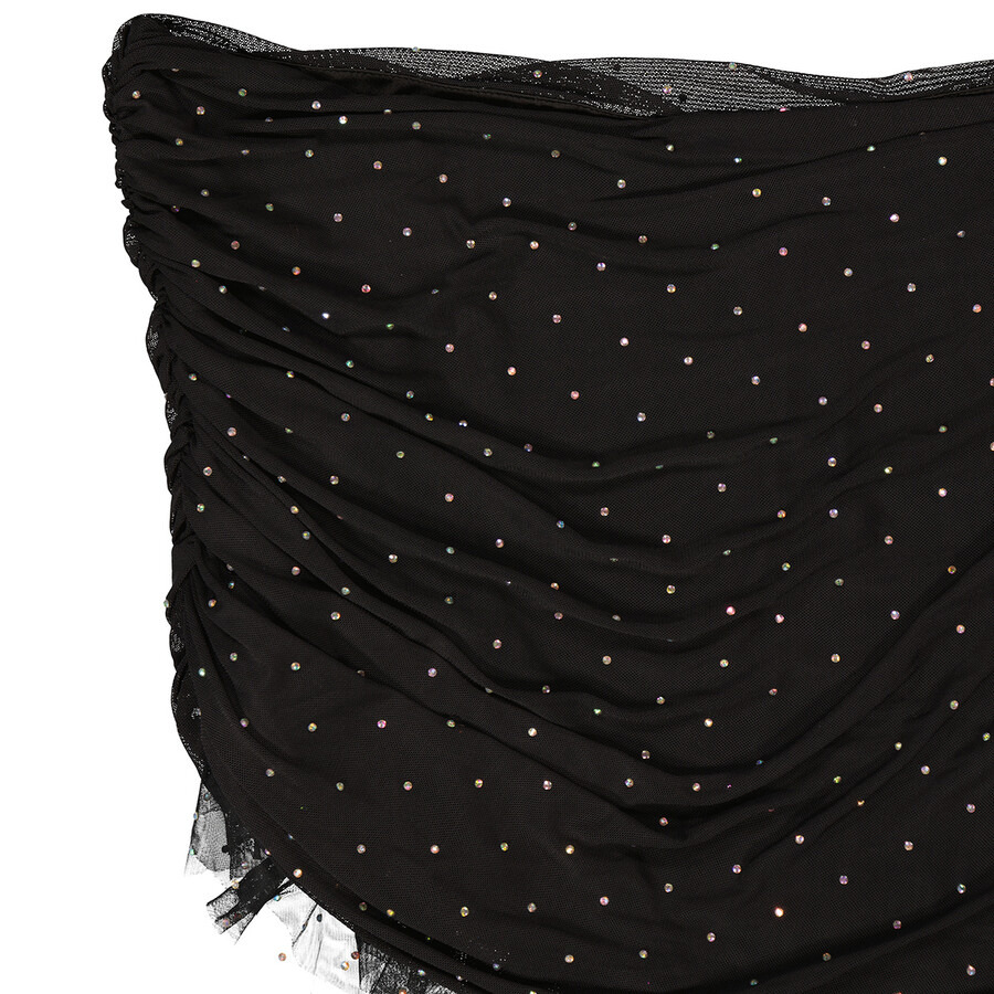 Rotate Black Crystal Mesh Mini Frill Skirt - 6