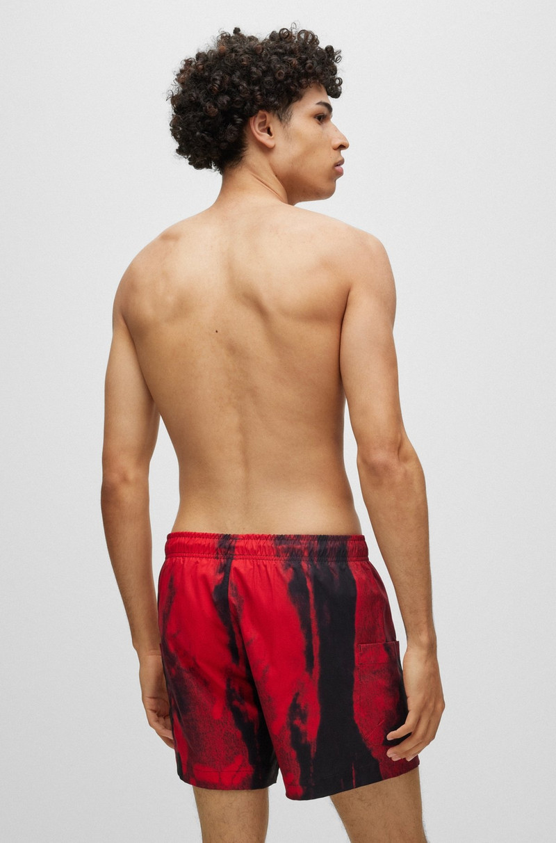 HUGO QUICK-DRYING SWIM SHORTS WITH GRAPHIC PRINT outlook