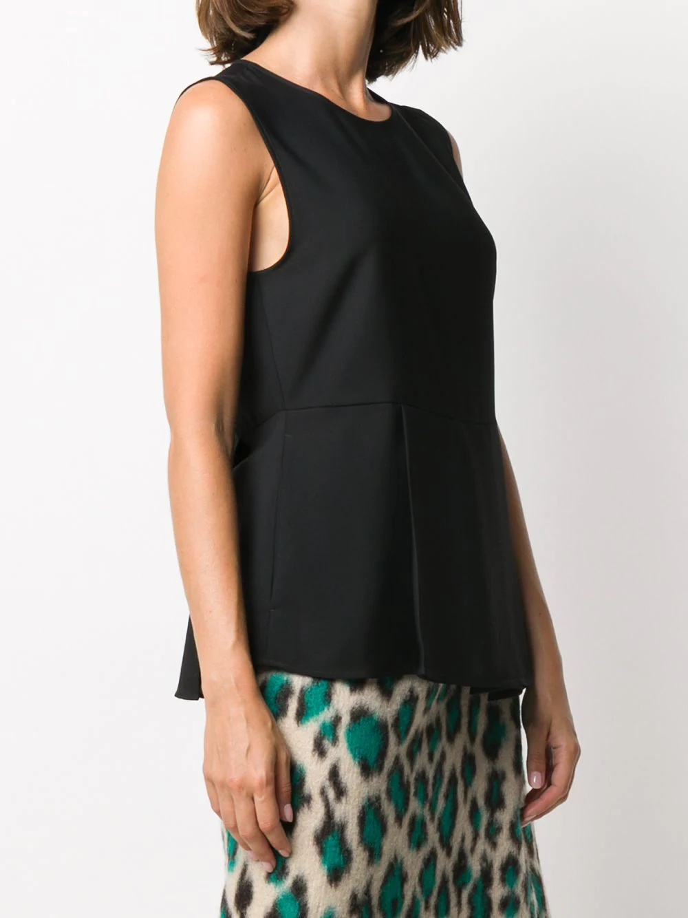 flared sleeveless top - 3