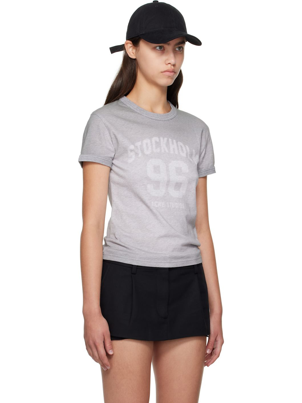 Gray Sprayed Vintage Logo T-shirt - 2