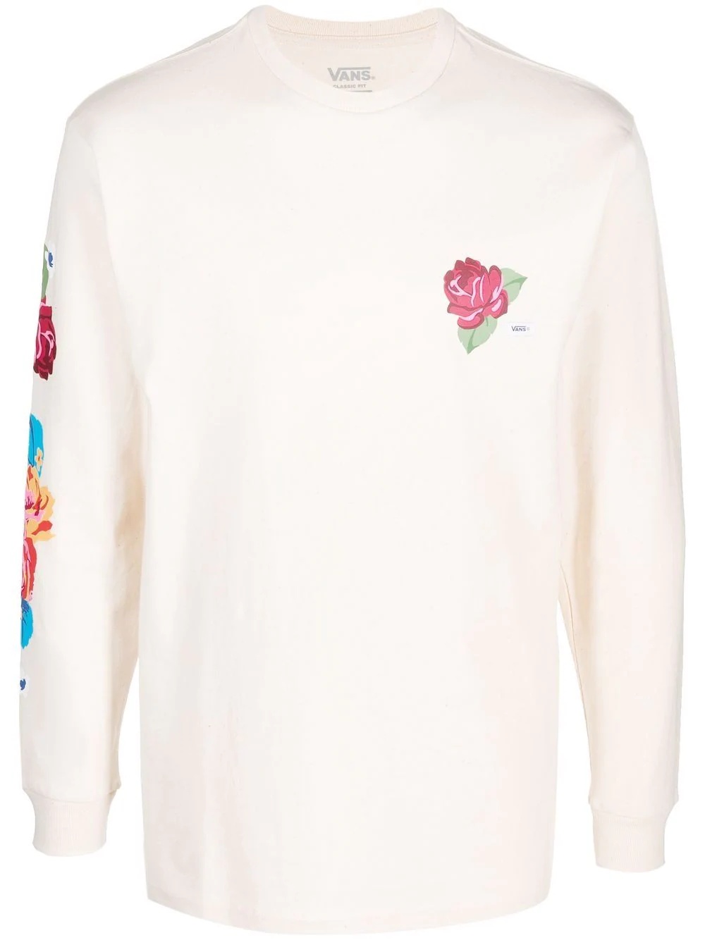 chest flower-print jumper - 1