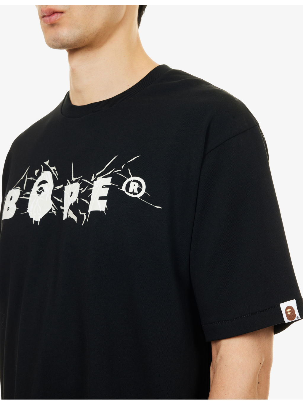 Bape Wrinkle Bape Logo Graphic-Print Cotton T-Shirt - 5