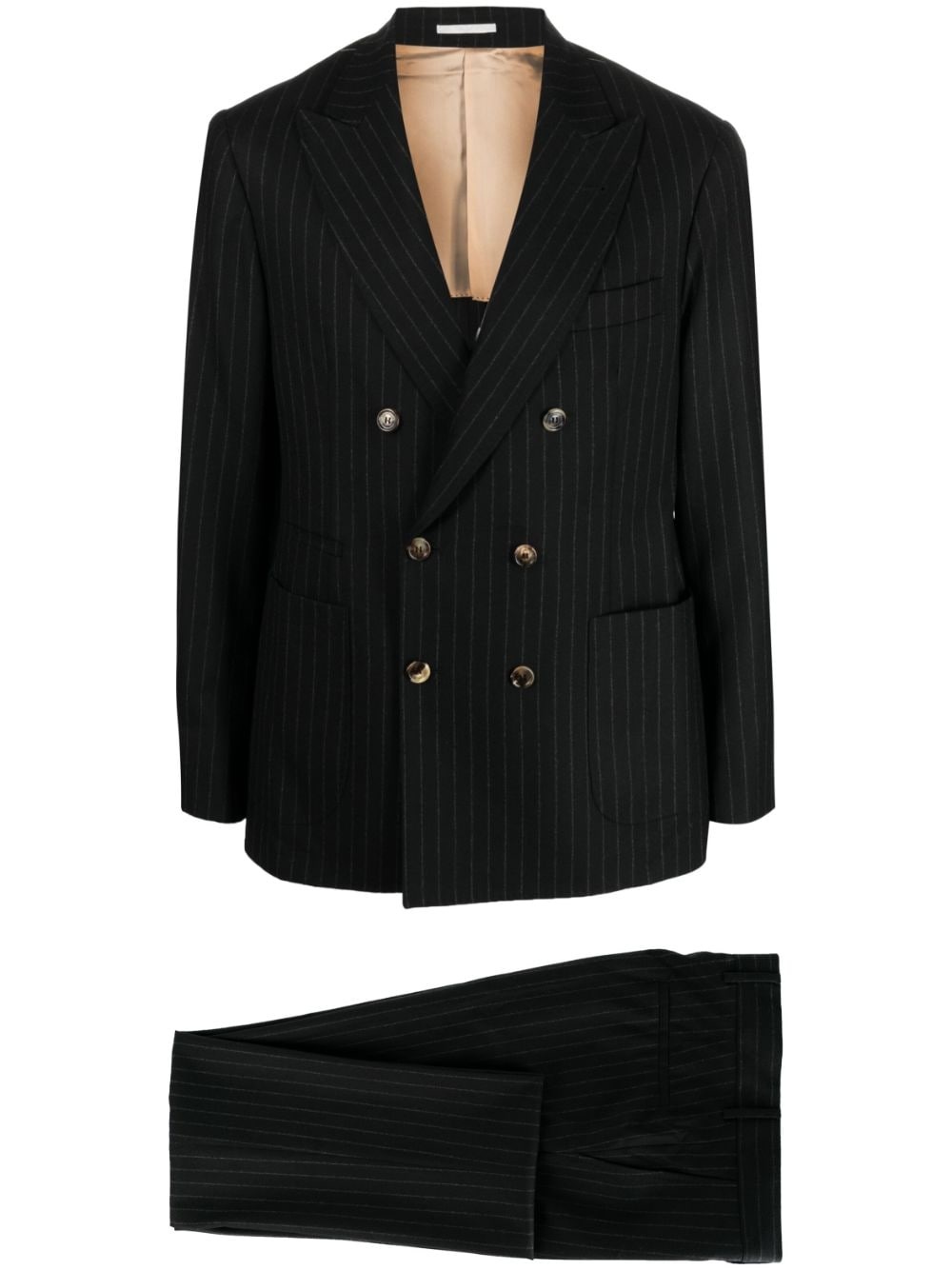 virgin wool pinstripe suit - 1