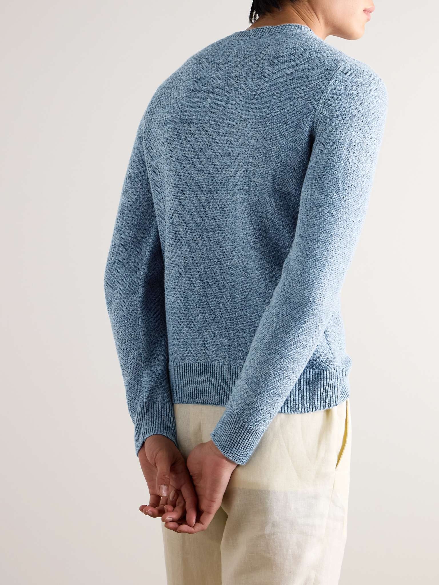 Slim-Fit Mulberry Silk and Linen-Blend Sweater - 4