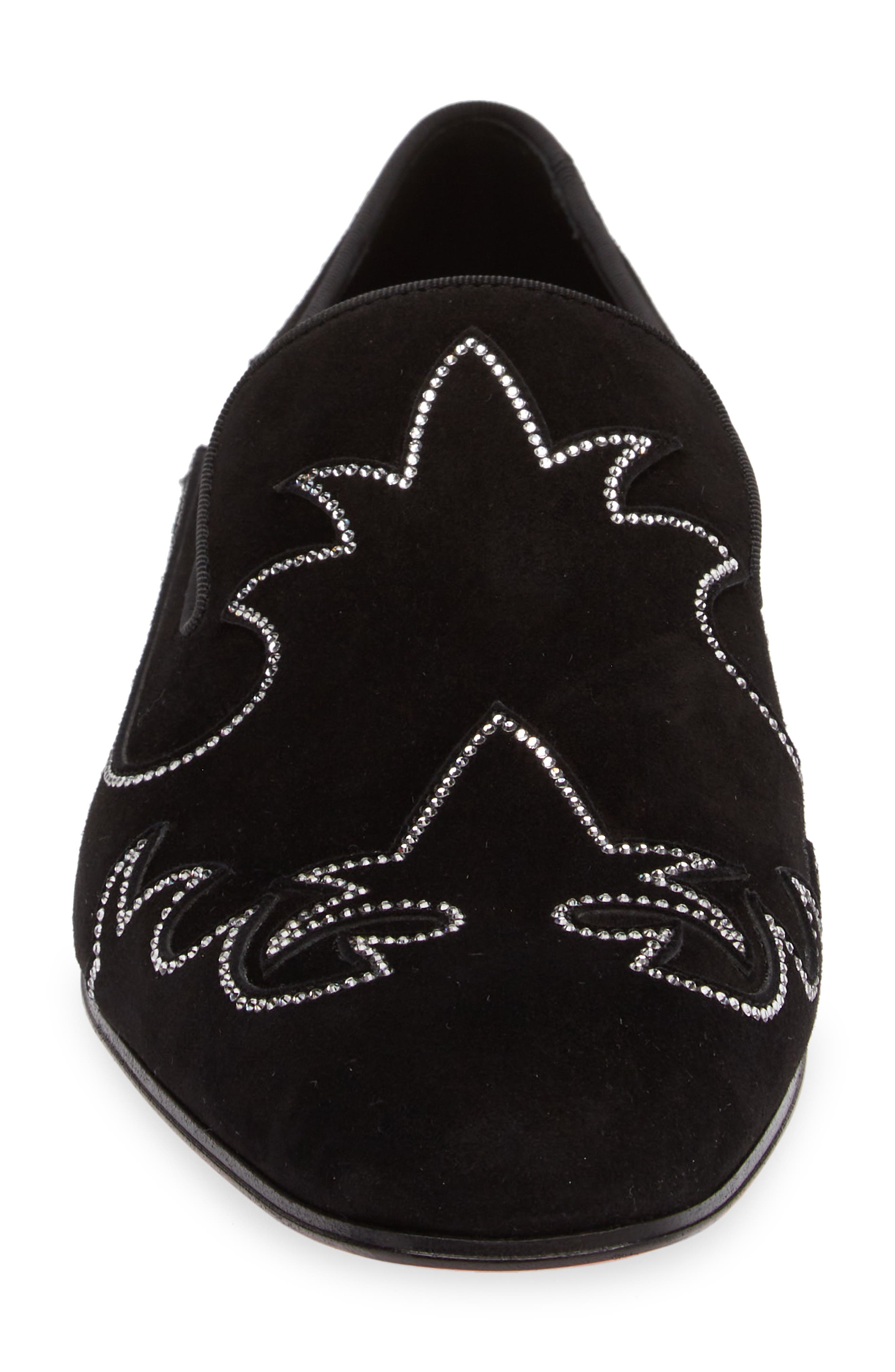 Christian Louboutin Dandysiago Embellished Loafer in Black at Nordstrom - 4