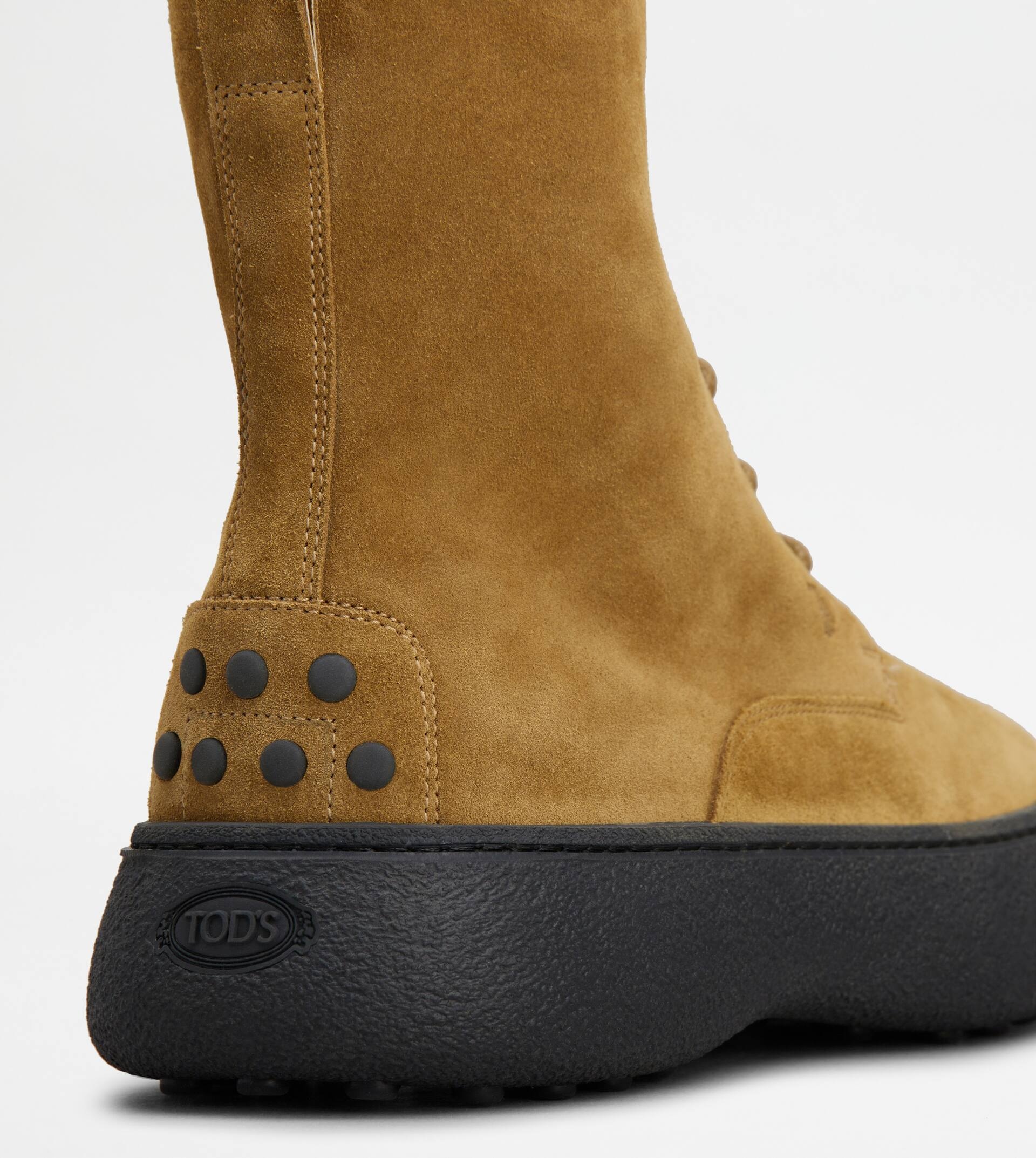 TOD'S W. G. LACE-UP ANKLE BOOTS IN SUEDE - BROWN - 5
