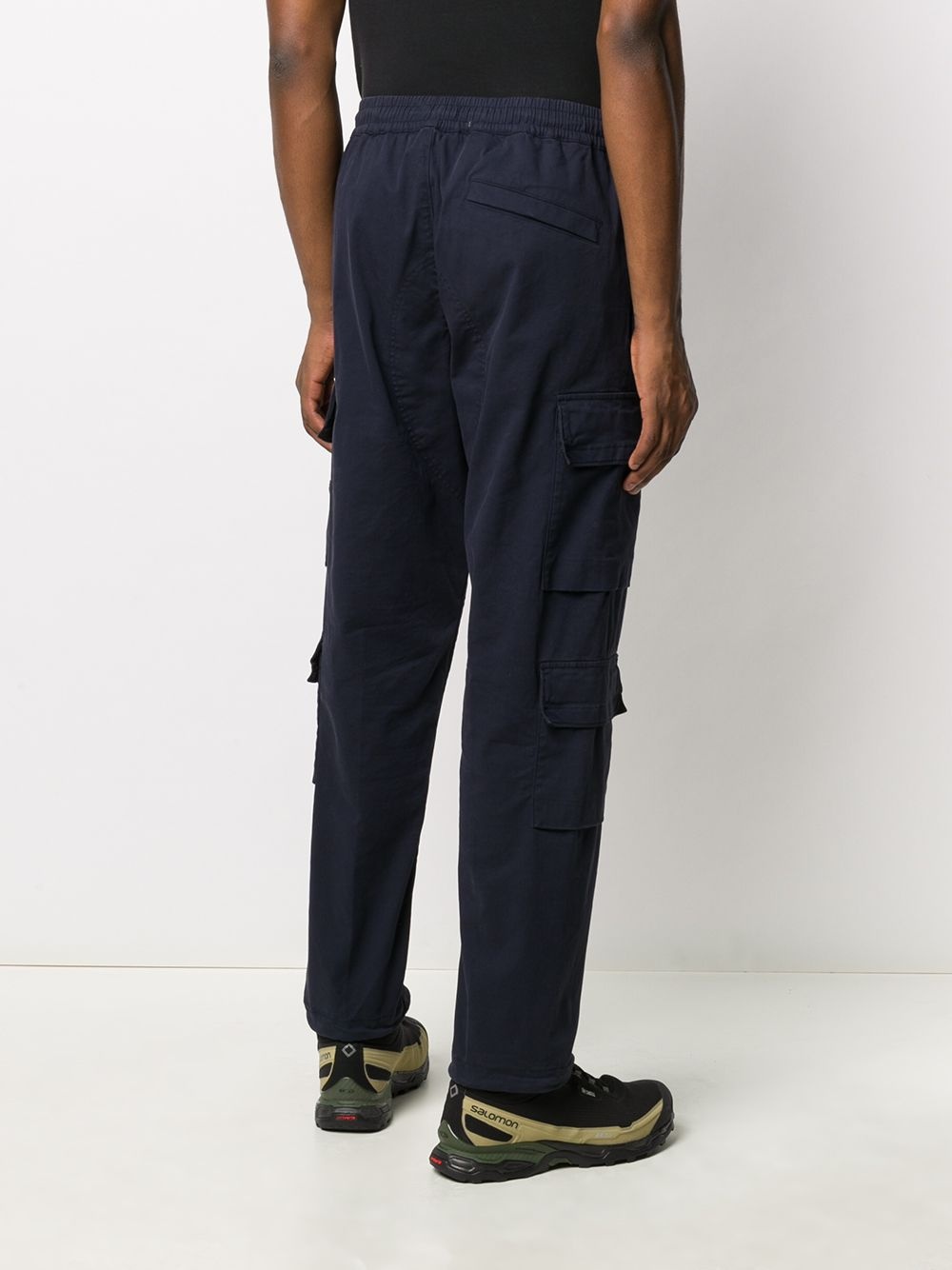 logo patch cargo trousers - 4