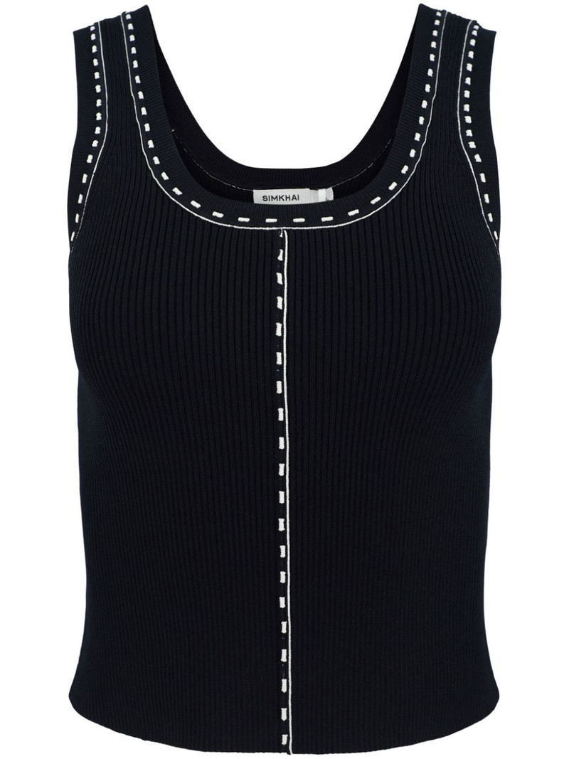 Nailah stitch-detail knitted top 1