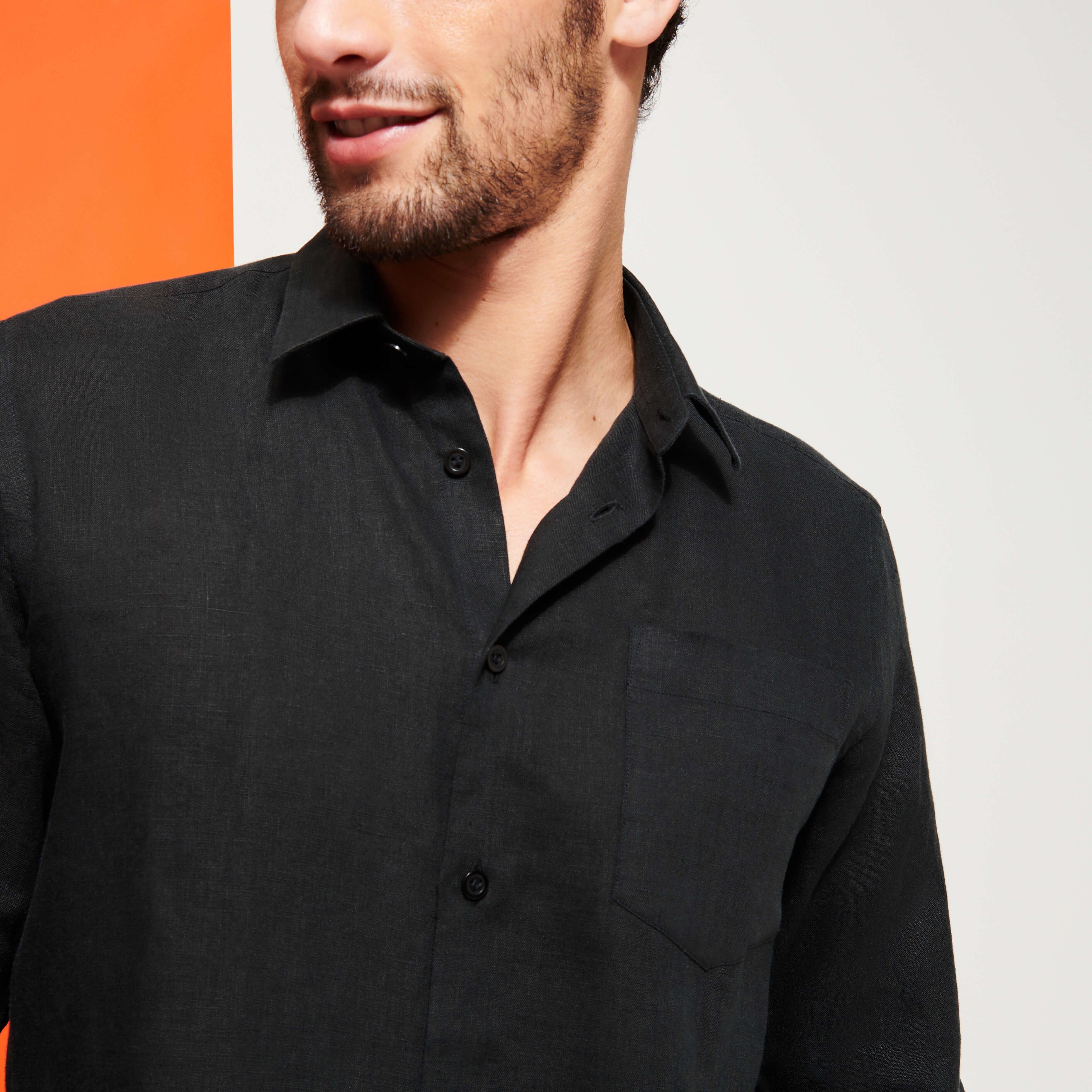 Men Linen Shirt Solid - 6