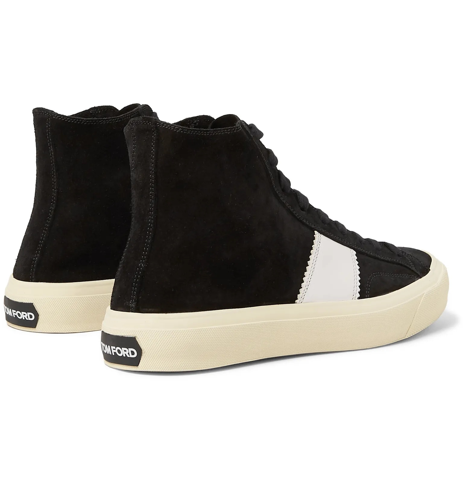 Cambridge Leather-Trimmed Suede High-Top Sneakers - 6