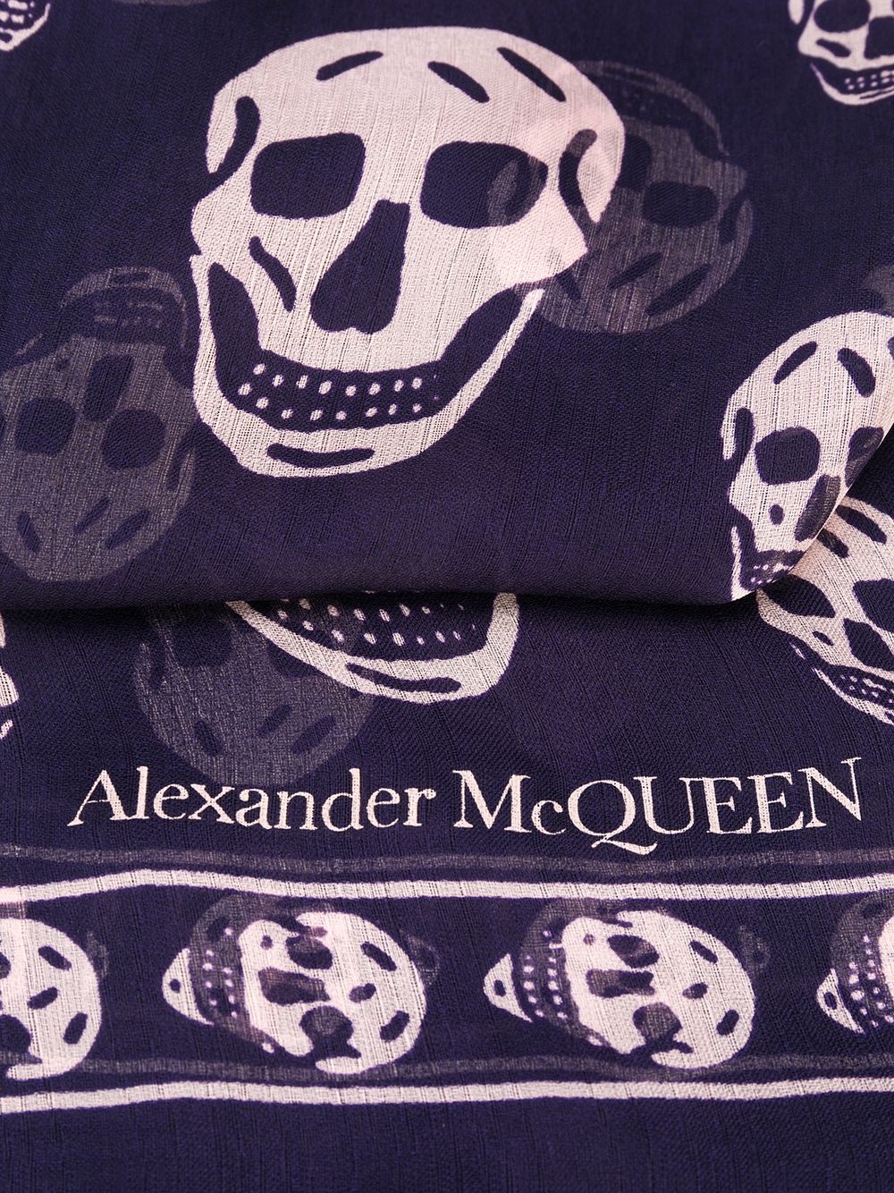 skull-print silk scarf - 3