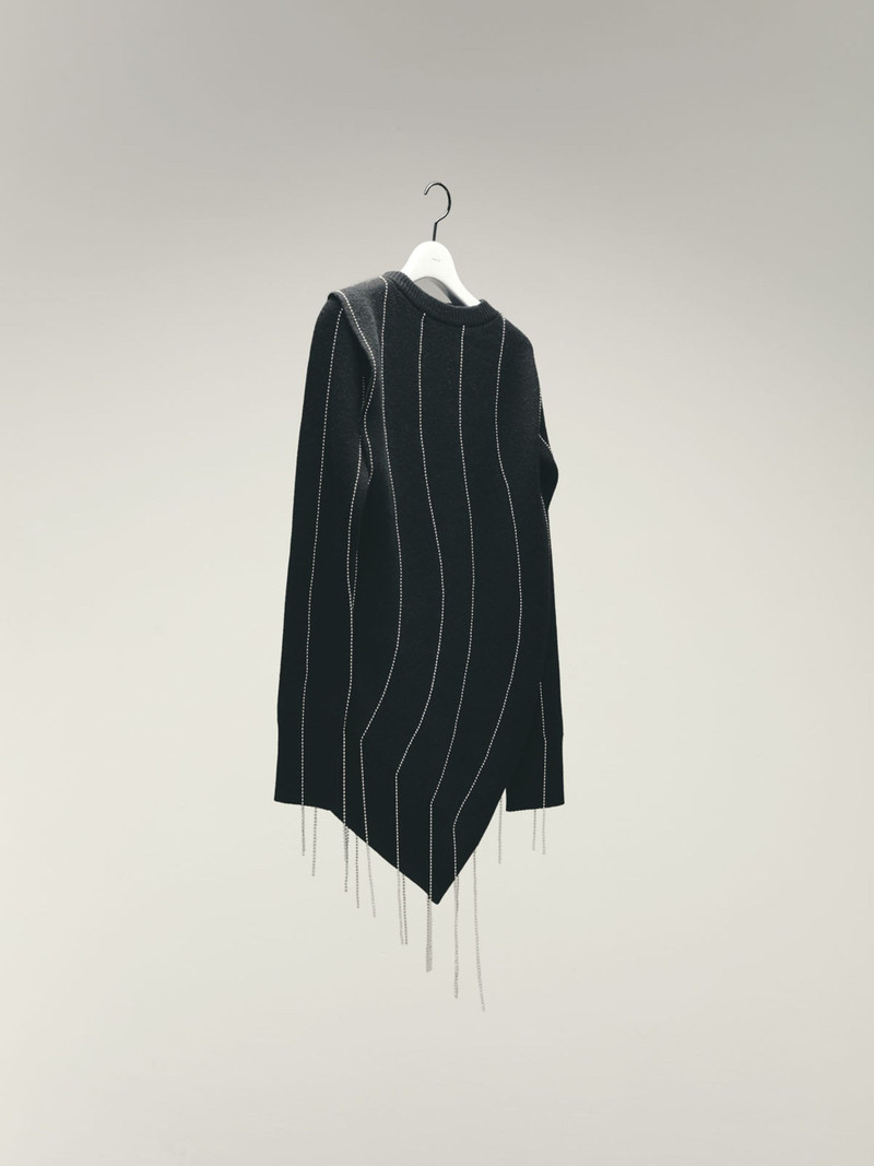 Chalk Stripe Knit Pullover 5