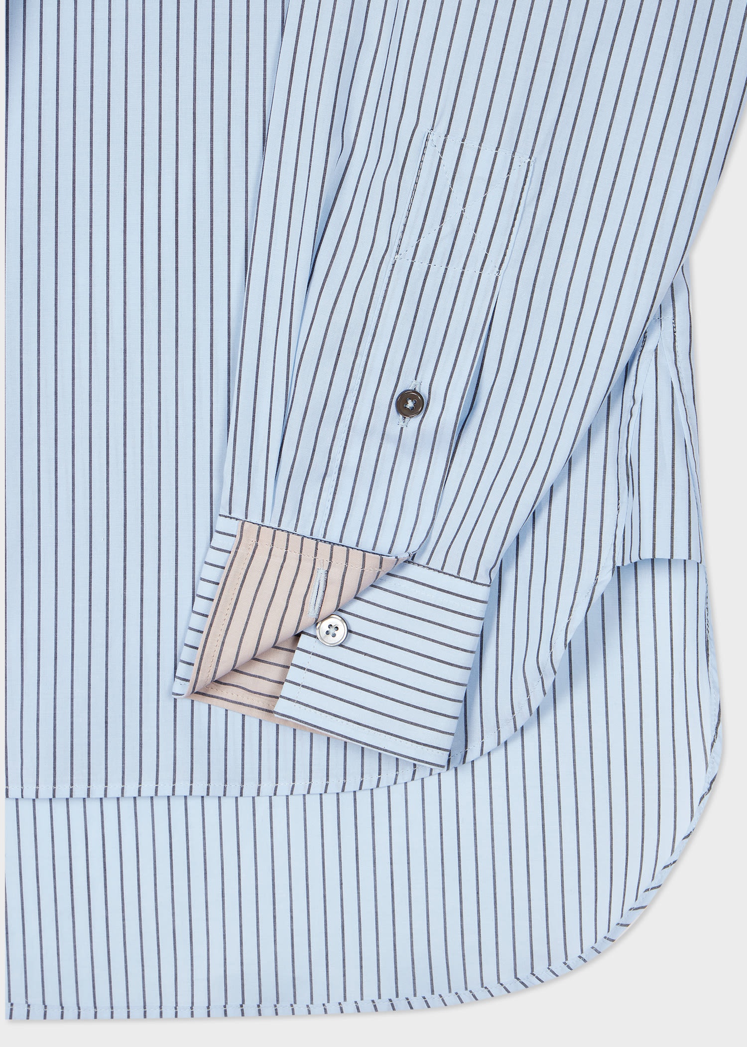 Blue Stripe Cotton Shirt - 2