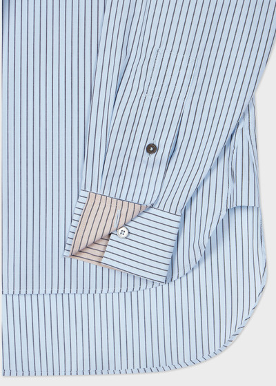 Paul Smith Blue Stripe Cotton Shirt outlook