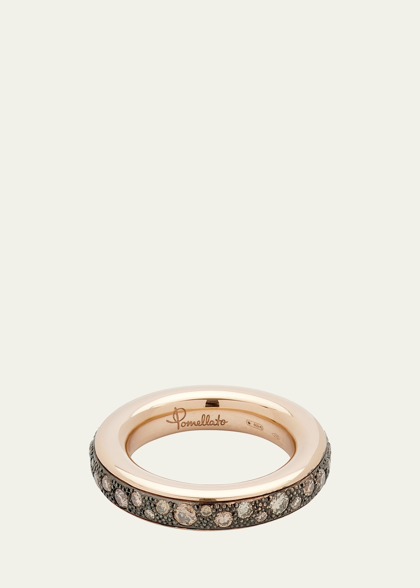 Iconica Small 18k Rose Gold Brown Diamond Ring - 1