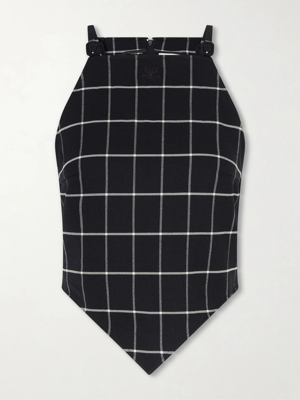 Checked Wool-blend Tank Top - 1