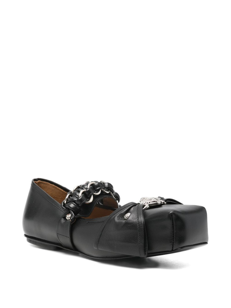 TOGA PULLA chain-embellished ballet flats outlook
