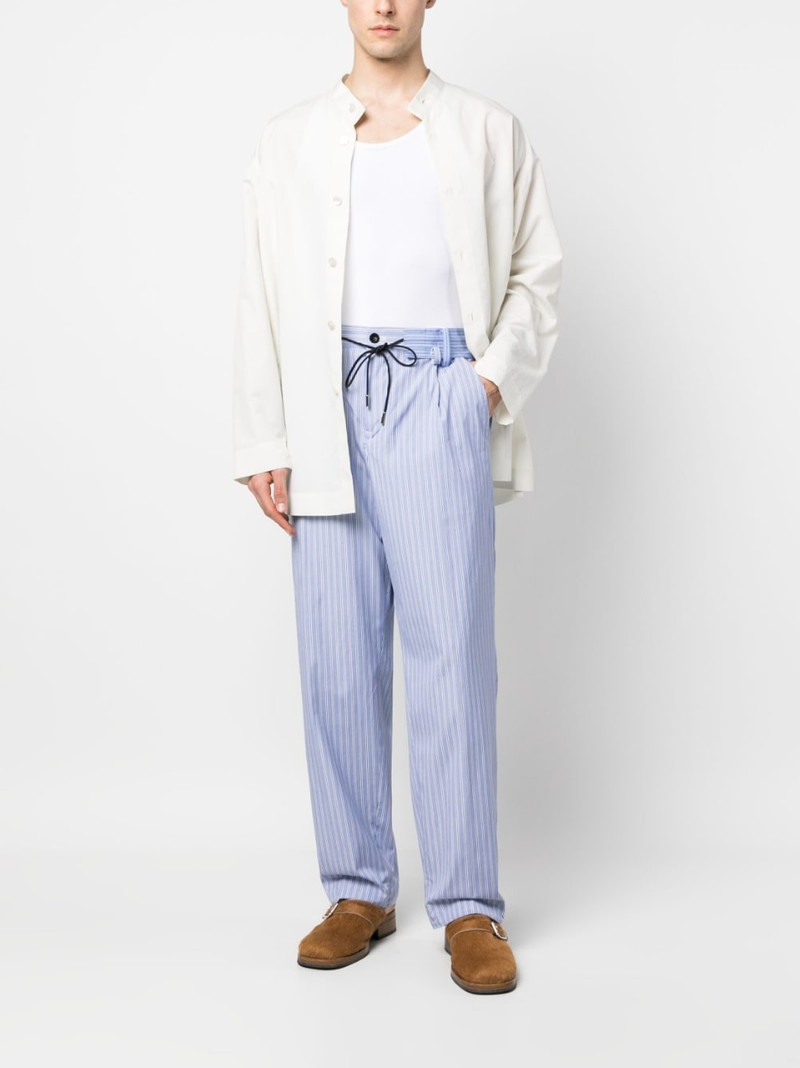 sacai stripe-print straight trousers outlook