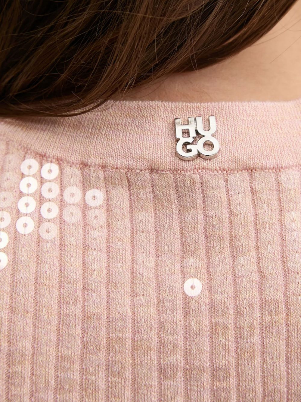 sequin-embellished knitted top - 3