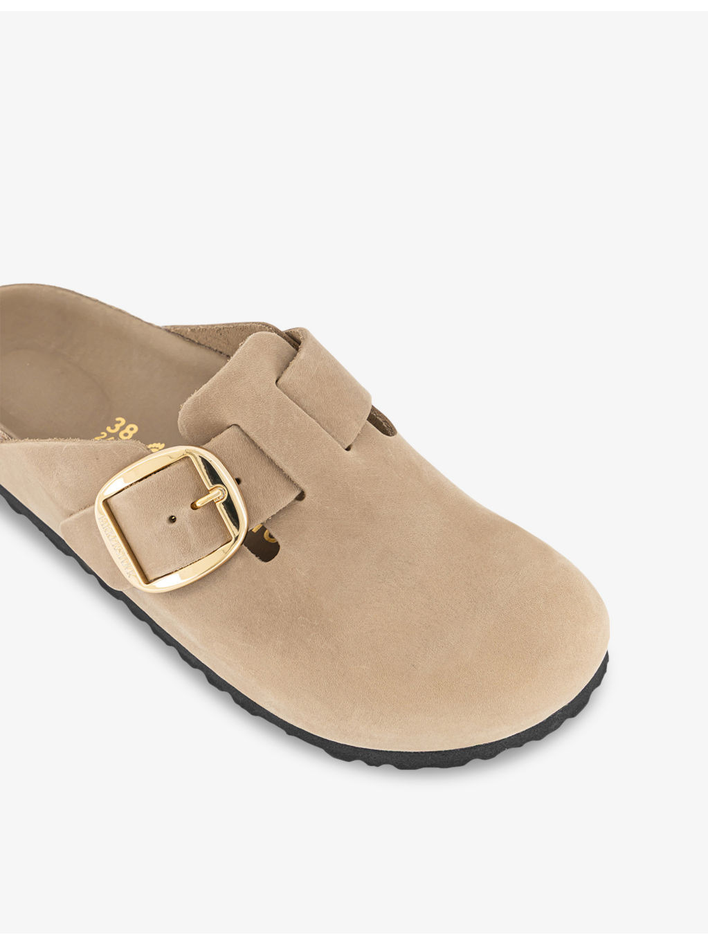 Boston Big Buckle Suede Clogs - 3