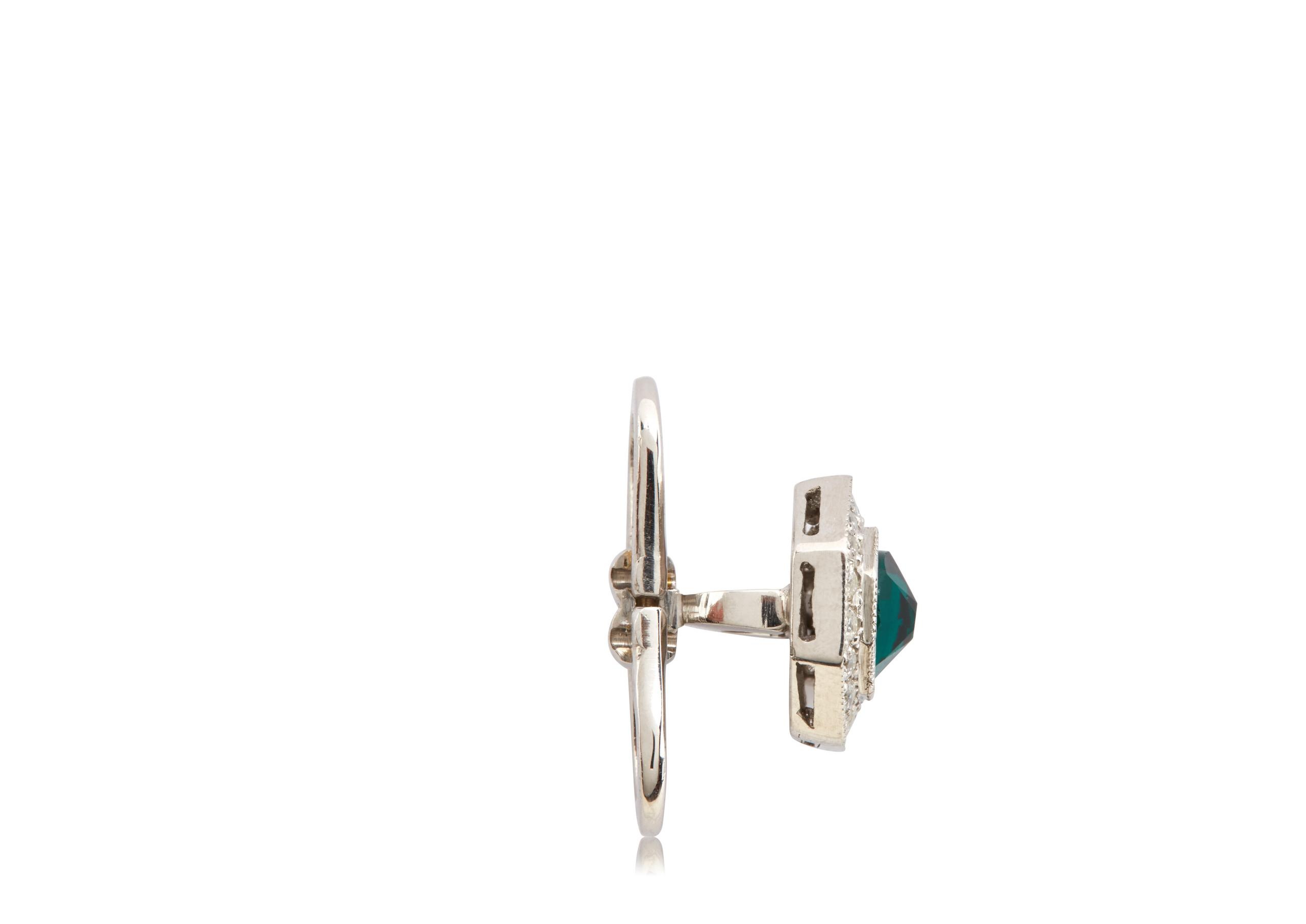 DIAMOND OCTAGON STUDS - 2